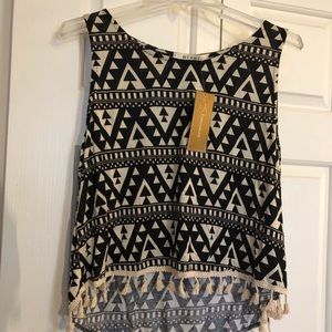 Francesca’s Collection Black and White Tank